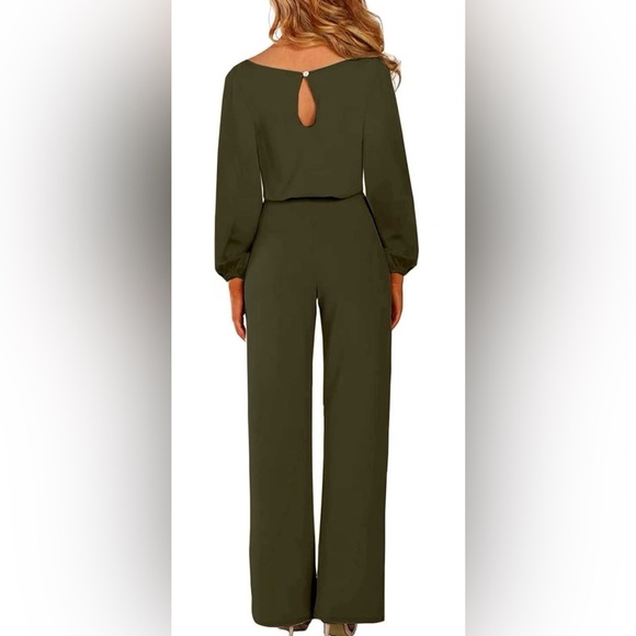 EUC Stolkiss Elegant Olive Green Jumpsuit - Picture 2 of 2